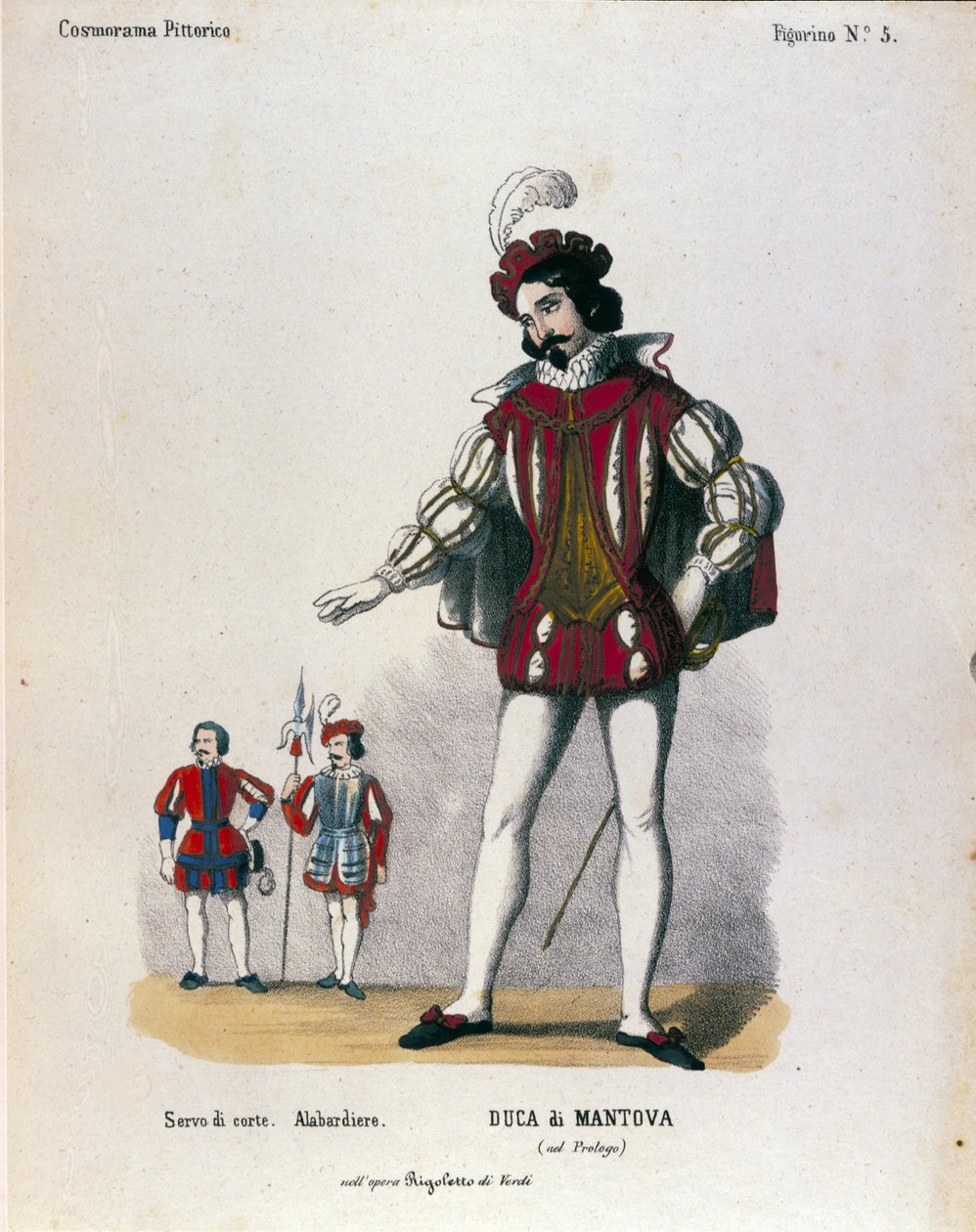 Postava vévody z Mantovy v opeře „Rigoletto“ od skladatele Giuseppe Verdiho (1813-1901) od Unknown artist