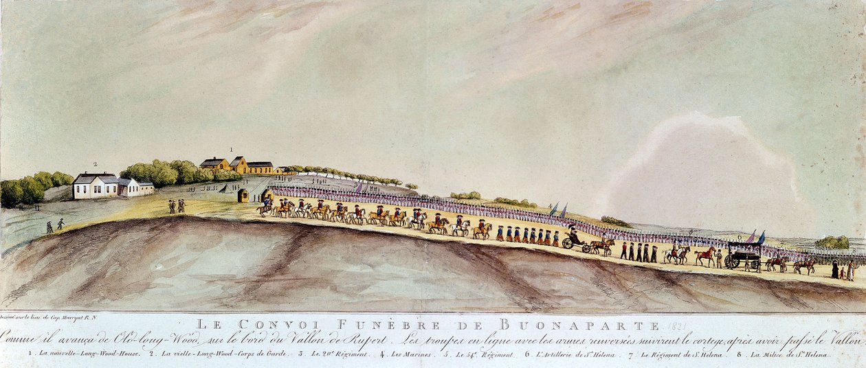 Pohřební konvoj z Bonaparte do St. Helene. 1821. od Unknown artist
