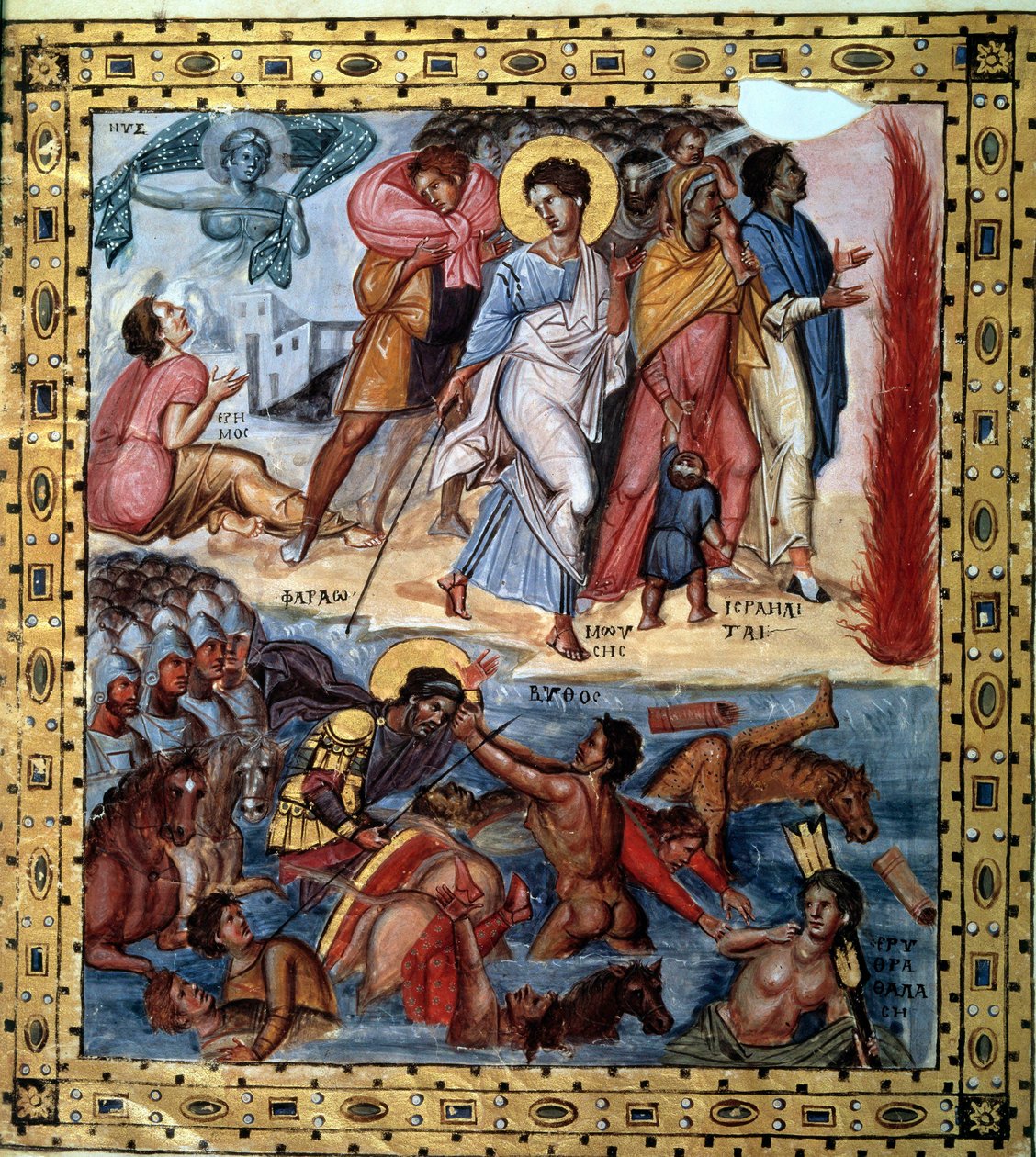 Průchod Rudým mořem od Unknown artist