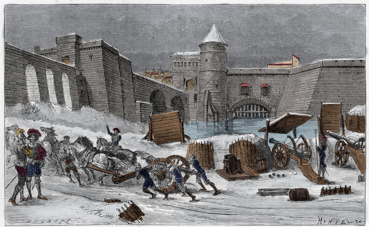 Sídlo Metz od Karla V. v roce 1552 v rytině „Les sieges celebres““ od Gilberta. od Unknown artist