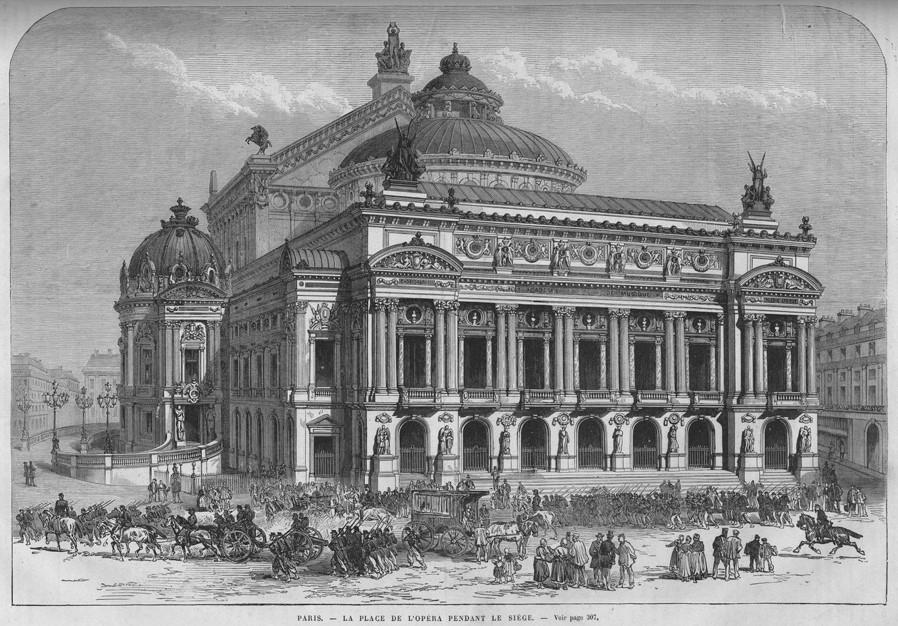 Obléhání Paříže Prusy. 1871. Place de l