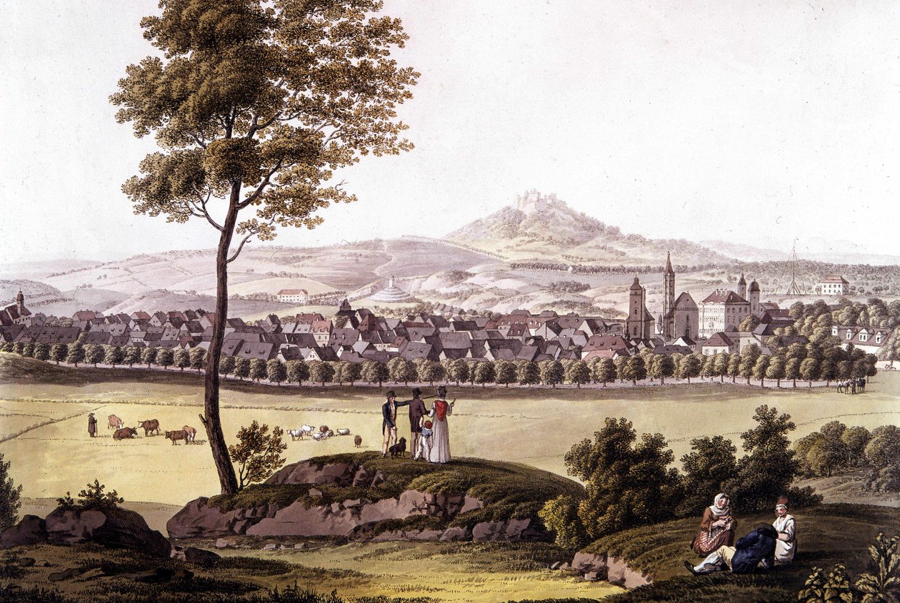 Město Toeplitz (Toplitz) v Čechách na konci 18. století. od Unknown artist