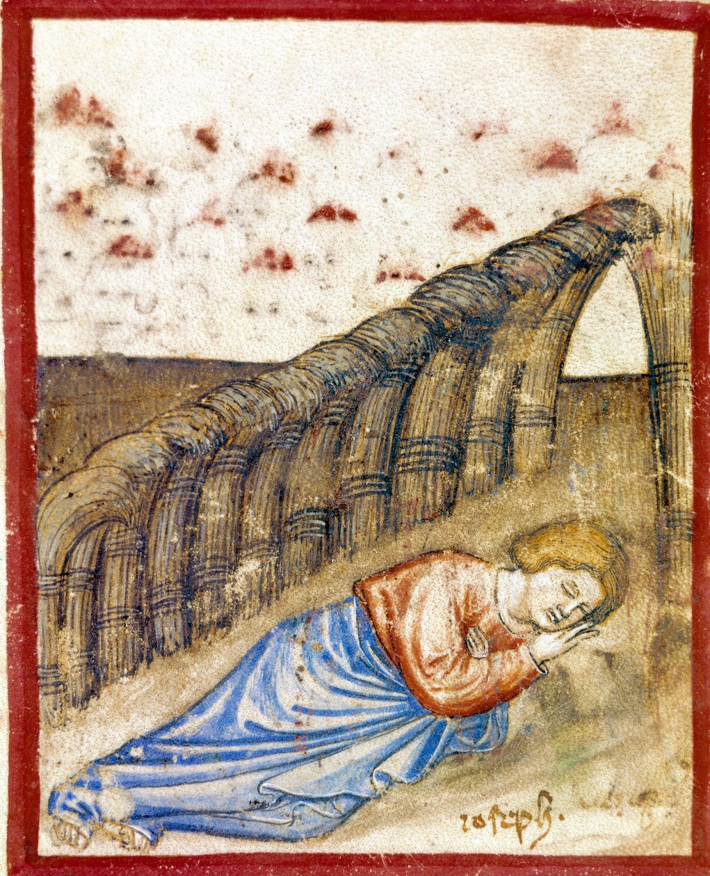 Vize Josefa, syna Jacoba Miniature převzato z Codexu 212 (nebo Paduánského kodexu nebo Bible Padovy) 1390-1400 Rovigo, Accademia dei Concordi od Unknown artist