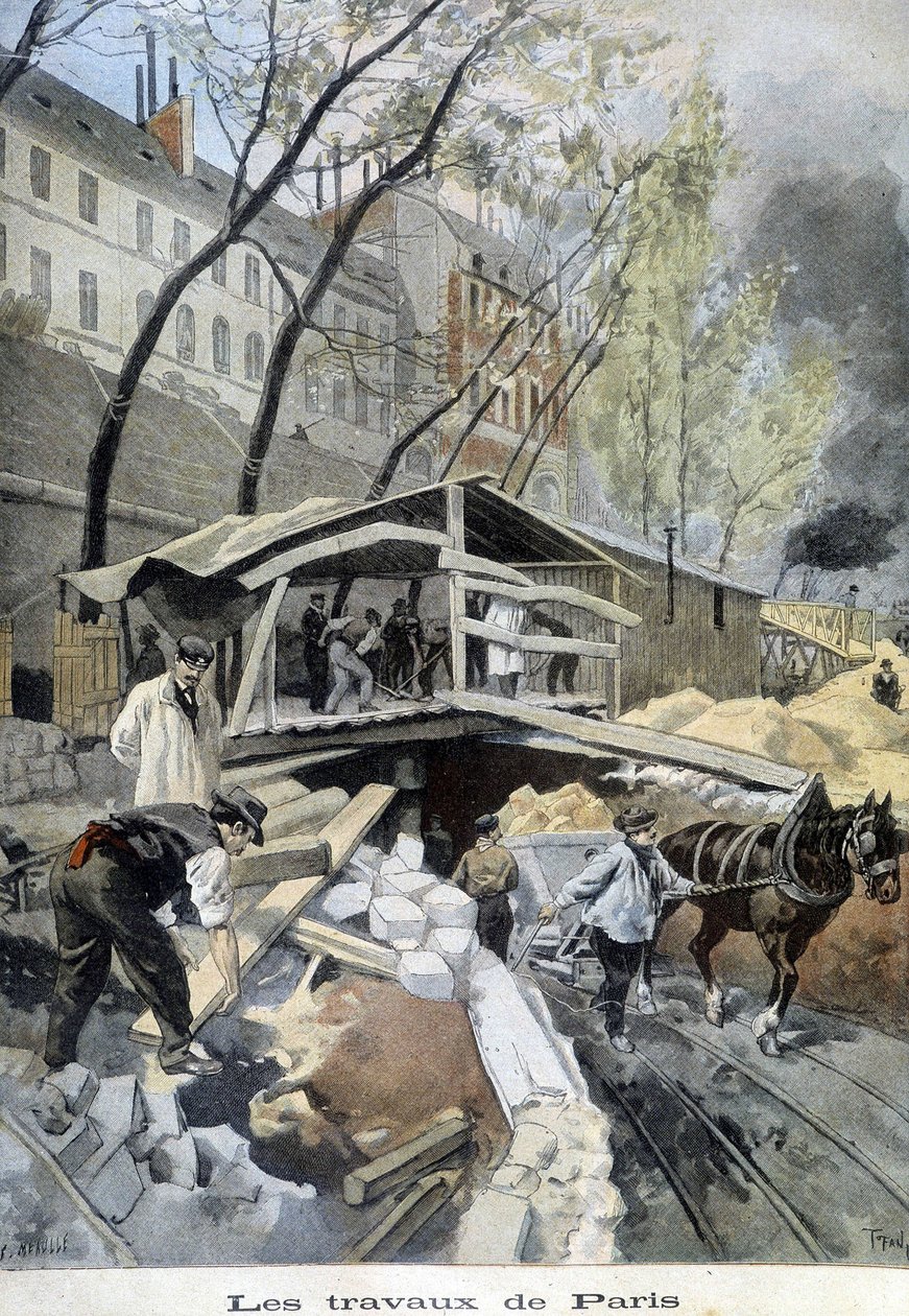 Práce metra v Paříži - v „“Le Petite Journal“, květen 1899 od Unknown artist