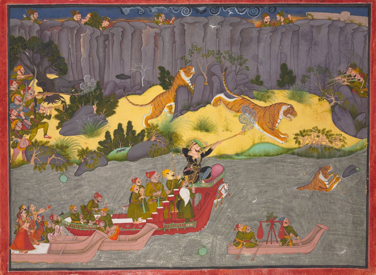 Hon na tygra Raja Ram Singh II od Unknown artist