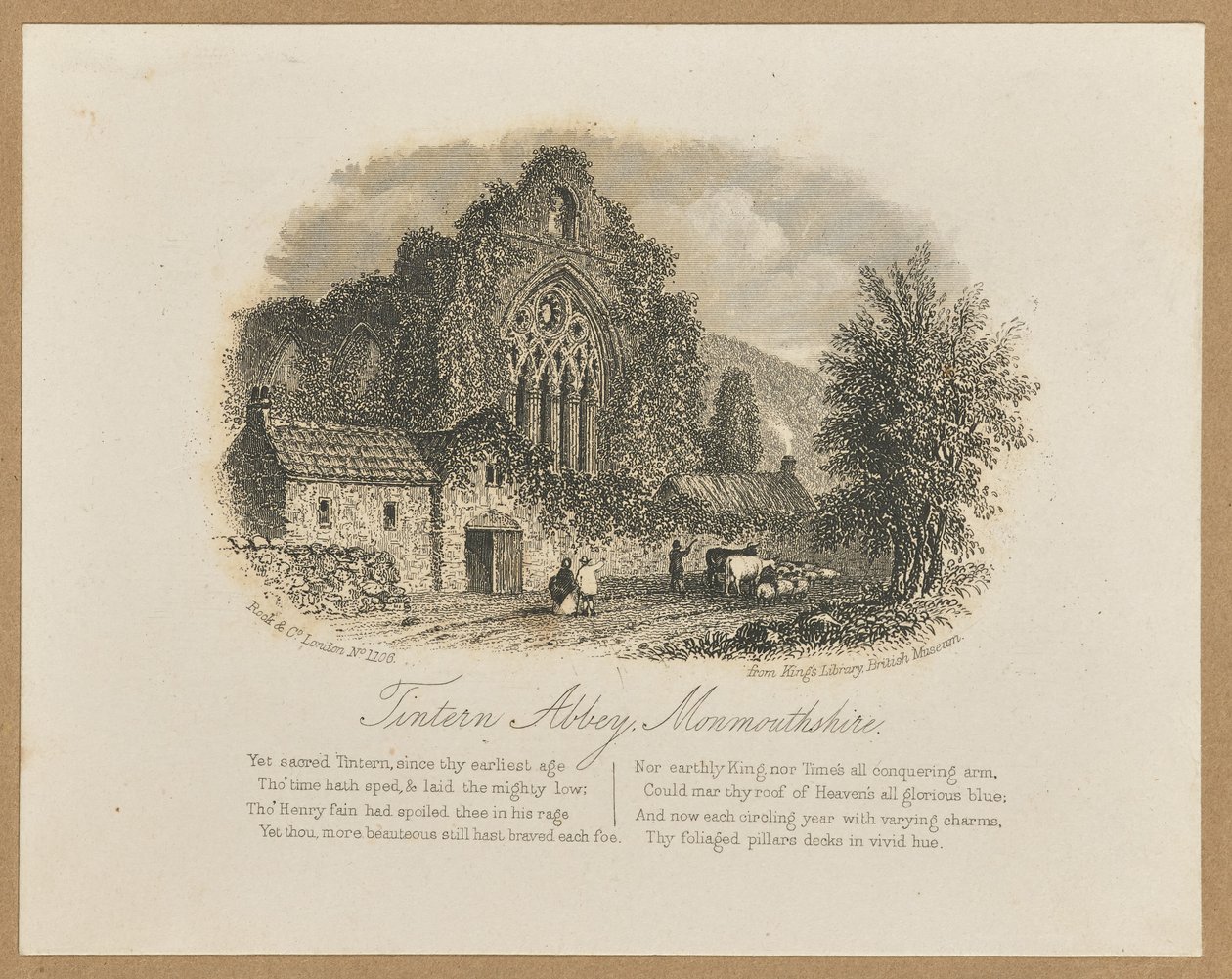 Opatství Tintern, Monmouthshire od Unknown artist