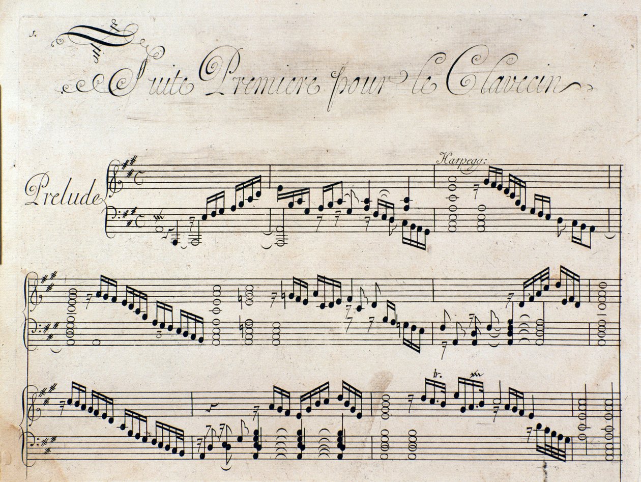 Titulní strana partitury Suity instrumentálních skladeb G F Händela od Unknown artist