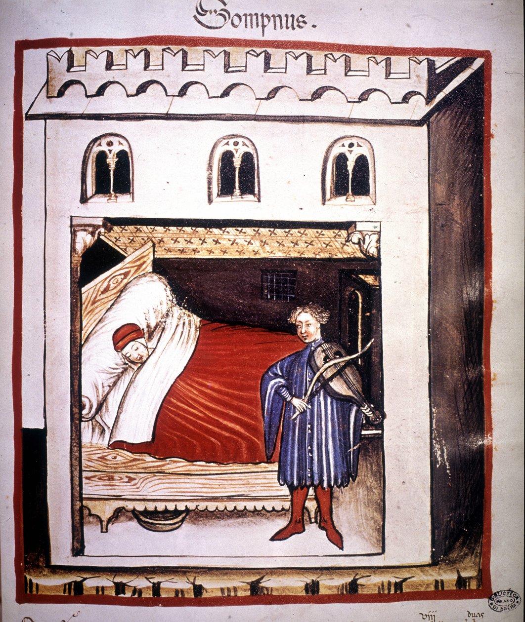 Pojednání o medicíně „“Tacuinum sanitatis““ ze 14. století: spánek. od Unknown artist