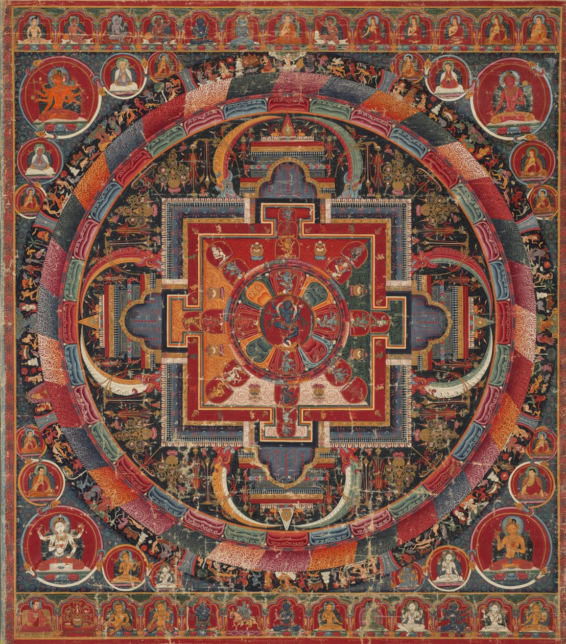Dvacet tři Božstva Nairatma Mandala od Unknown artist