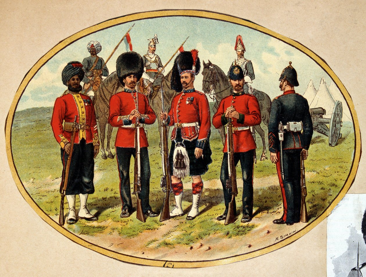 Typy britské armády, ca. 1890 od Unknown artist
