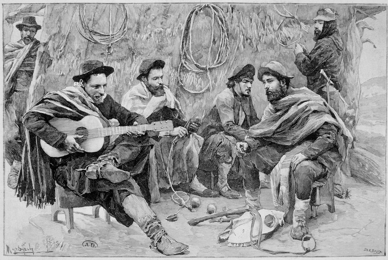 Un payador: skupina gauchos, Argentina od Unknown artist