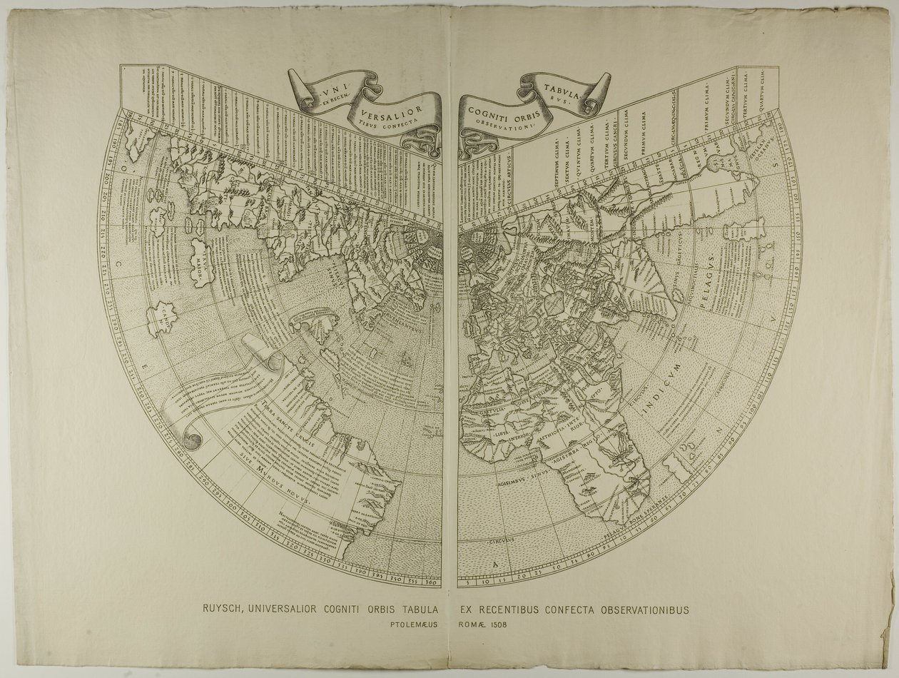 Universalior Cogniti Orbis Tabula, Ex Recentibus Confecta Observationibus Ruysch od Unknown artist