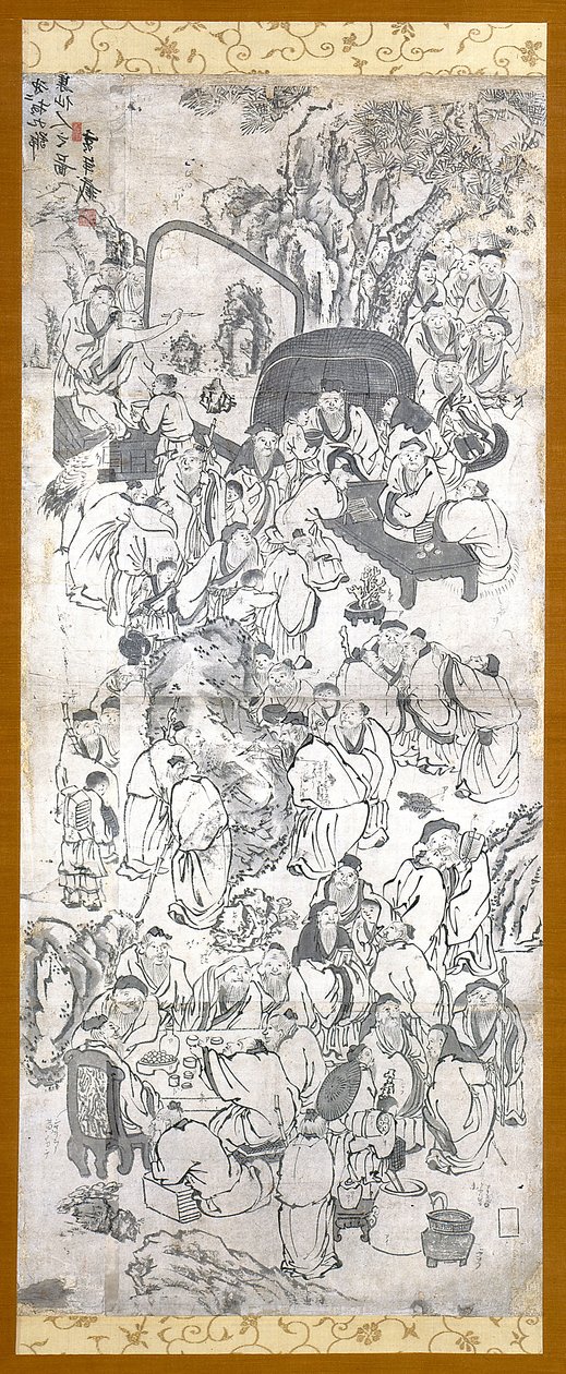 Bez názvu Sketch Of 100 Old Men (inkoust na papíře) od Unknown artist
