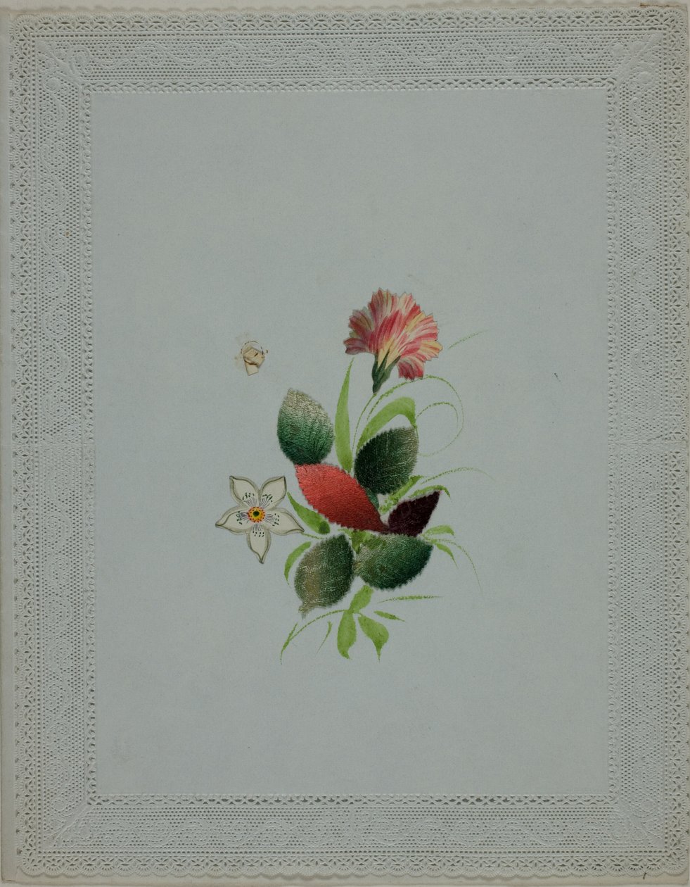 Valentýn bez názvu (růžové a bílé květy) od Unknown artist