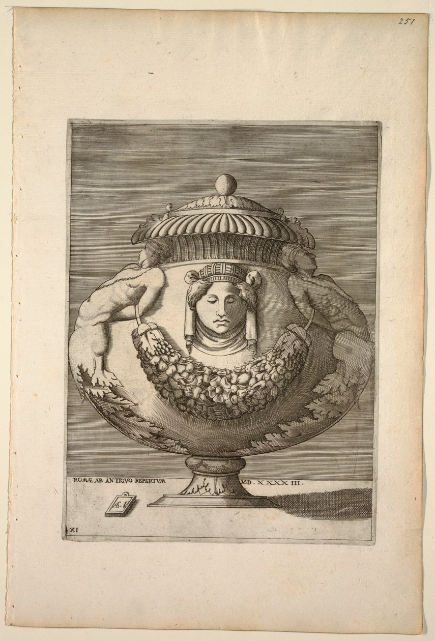 Váza zdobená postavami, Rinceaux a Festoons, 1543 od Unknown artist