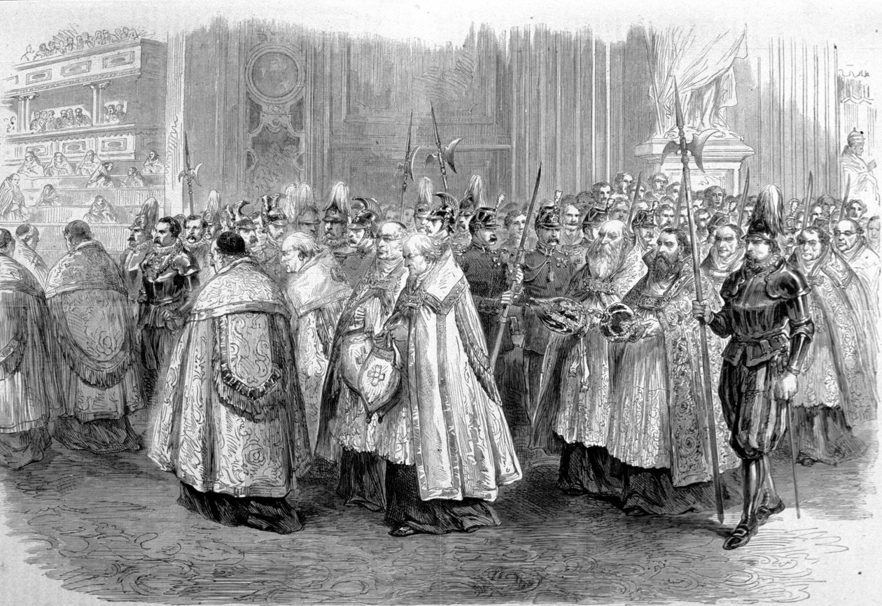 vatikánský koncil I: průvod prelátů do koncilního sálu od Unknown artist