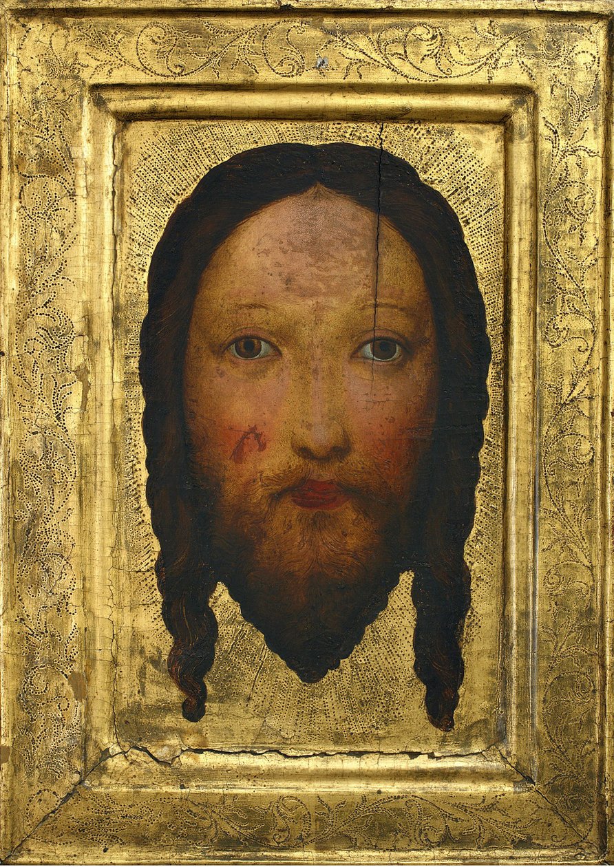 Vera Icon (nebo Hlava Krista) - Anonymní. Tempera na panelu, rozměr: 44,7x32,2, cca 1400, Muzeum Narodowe, Varšava od Unknown artist