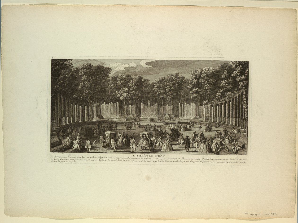 Versailles, zahrady, vodní divadlo od Unknown artist