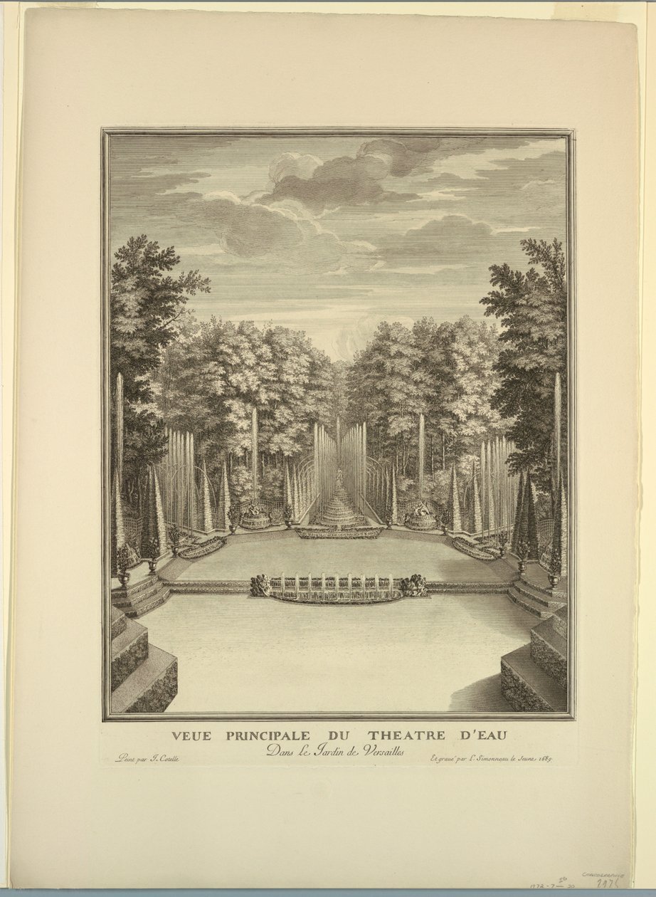 Versailles, zahrady, vodní divadlo od Unknown artist