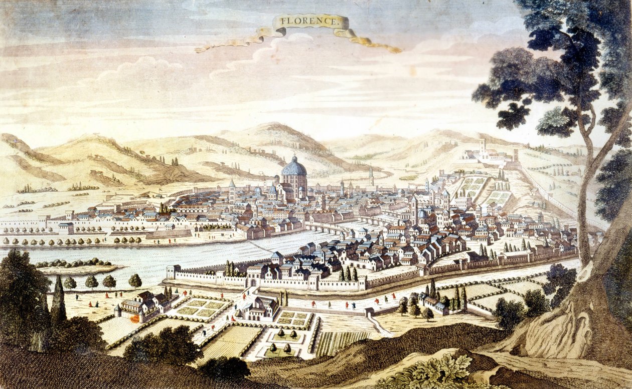 Pohled na Florencii v 18. století od Unknown artist
