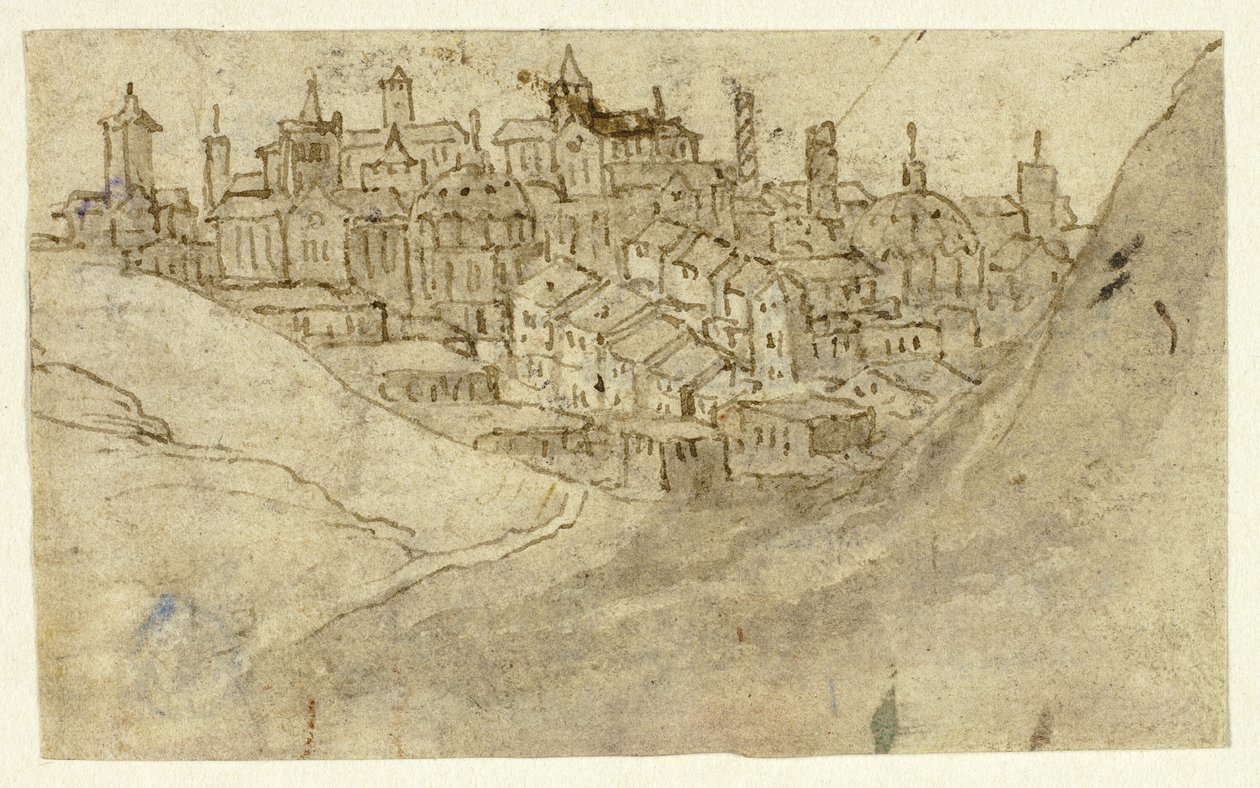Pohled na Hill Town od Unknown artist