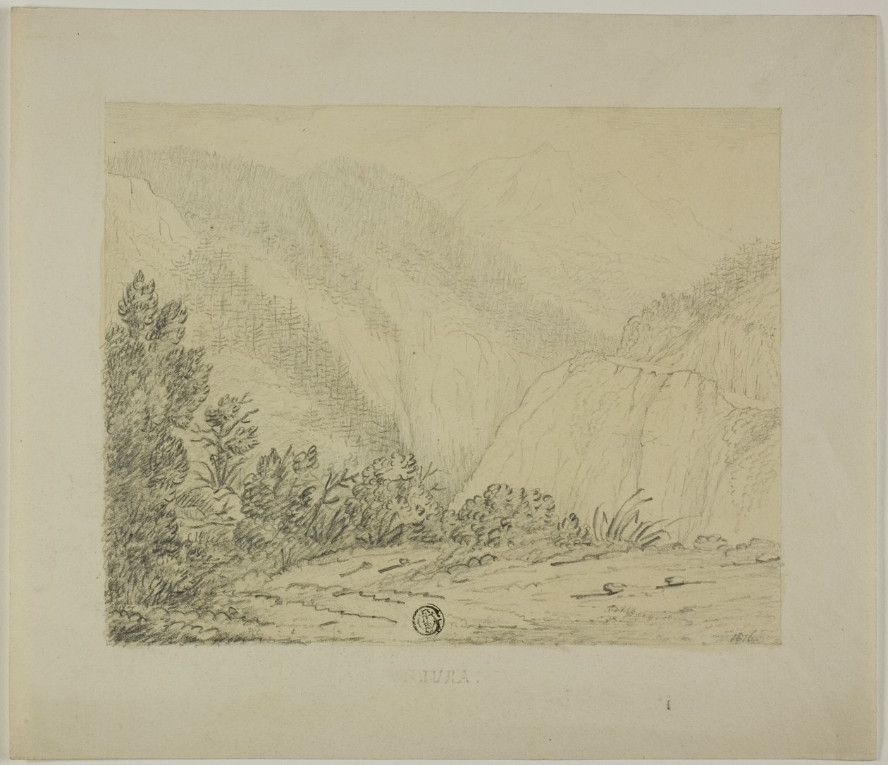 Pohled na pohoří Jura od Unknown artist