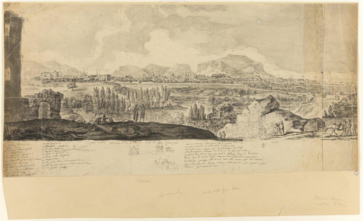 Pohled na Palermo od Unknown artist