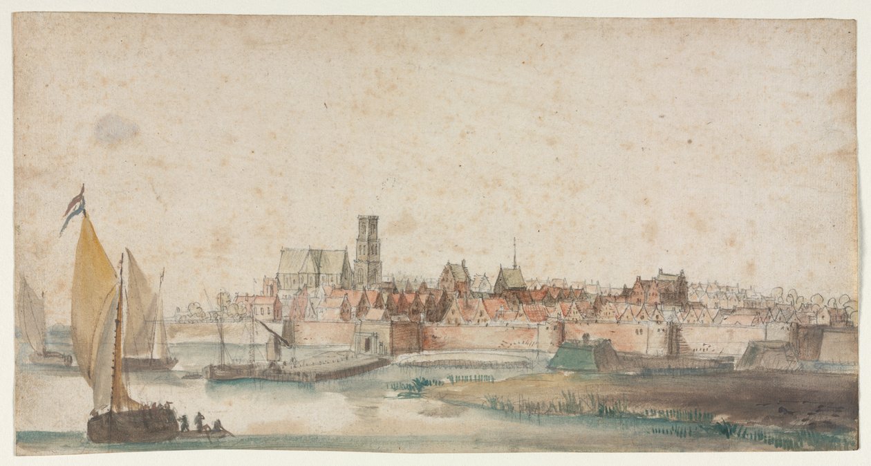 Pohled na St. Geertruidenberg od Unknown artist