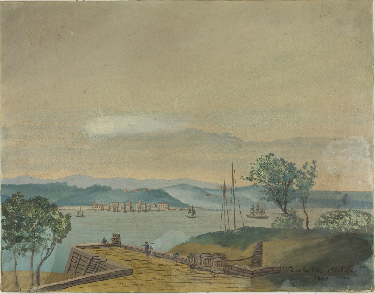 Pohled na město Washington v roce 1807 od Unknown artist