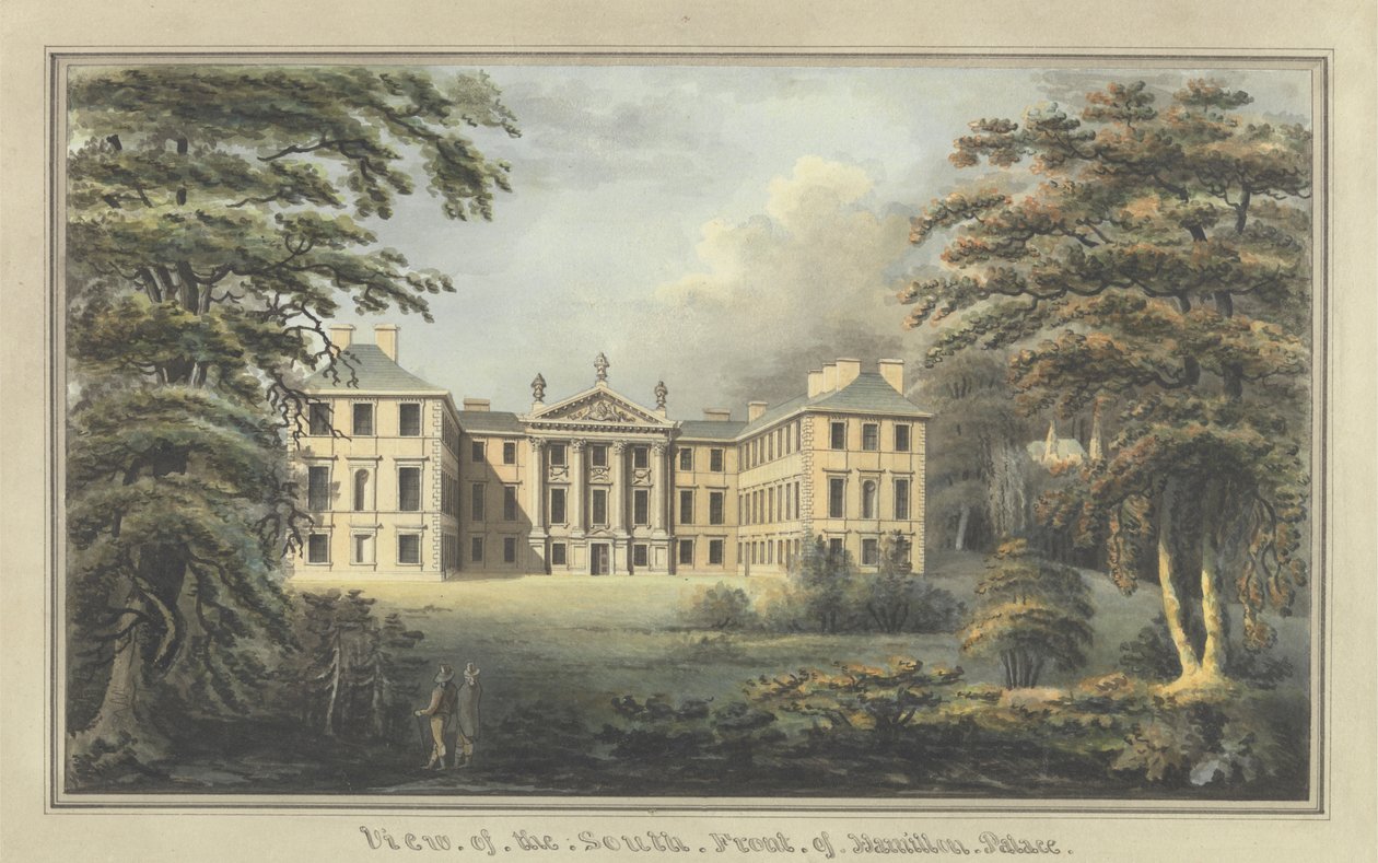Pohled na jižní frontu Hamilton Palace od Unknown artist