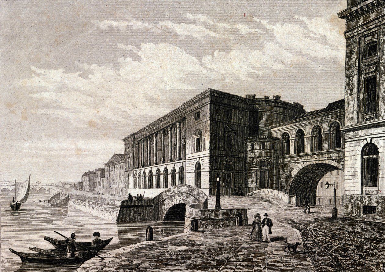 Pohled na Petrohradské divadlo v roce 1828. od Unknown artist