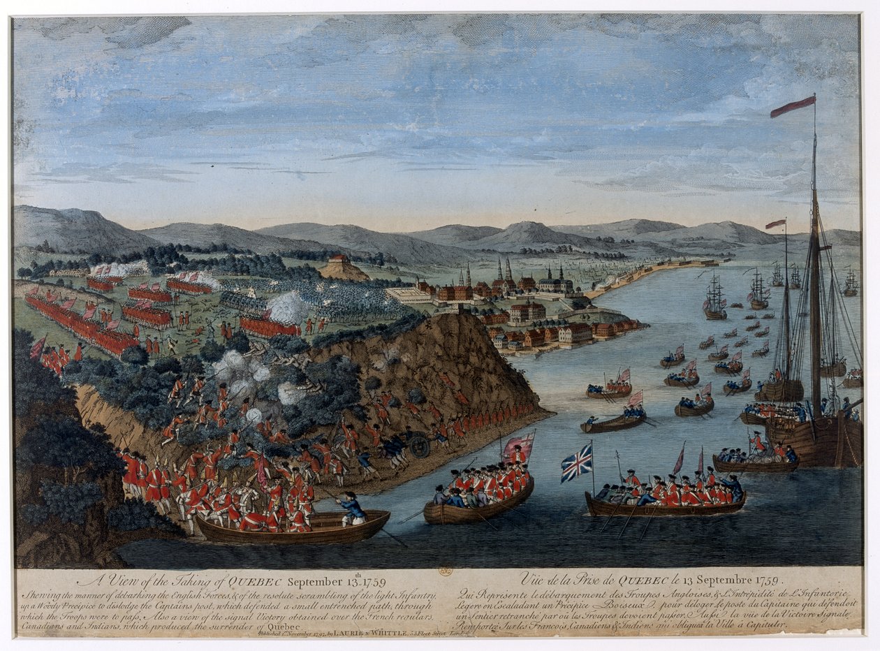 Pohled na dobytí Quebecu od Unknown artist