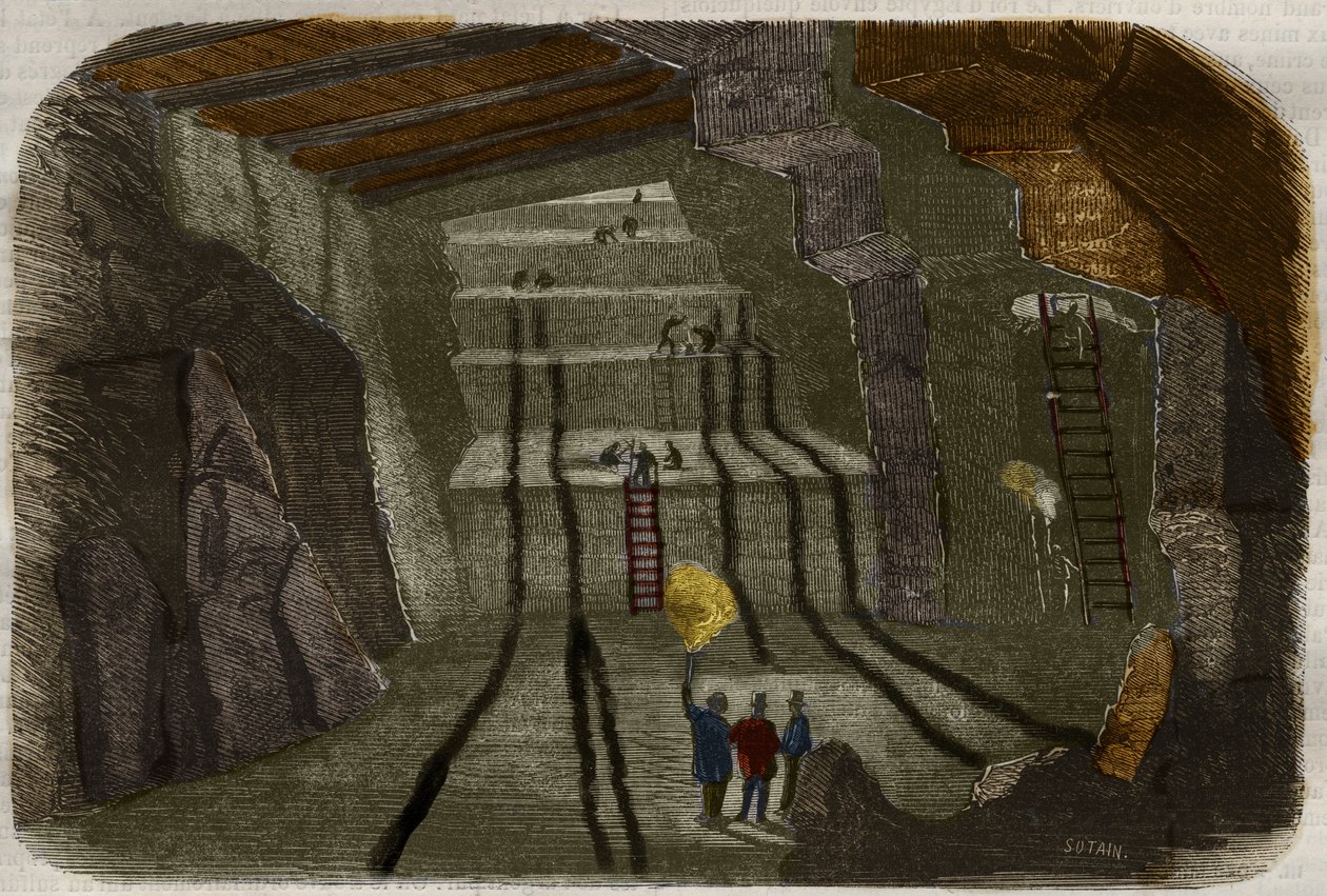Pohled na železné doly Stahlberg v Alsasku. od Unknown artist