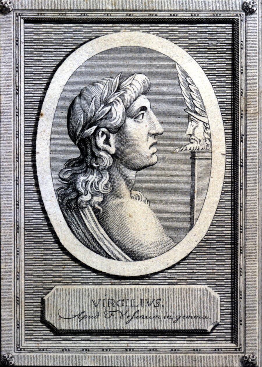 Vergilius (70 - 19 př. n. l.), latinský básník. 18. století rytina. od Unknown artist