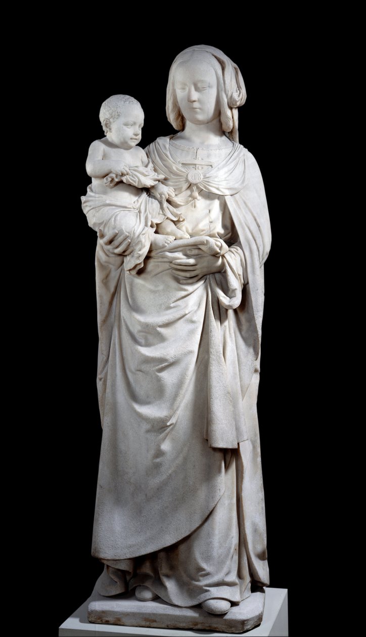 Panna a dítě zvané Panna Olivetská socha v albatru. Ze zámku Couasnon (Olivet). 1510-1520. Paříž, muzeum Louvre. od Unknown artist
