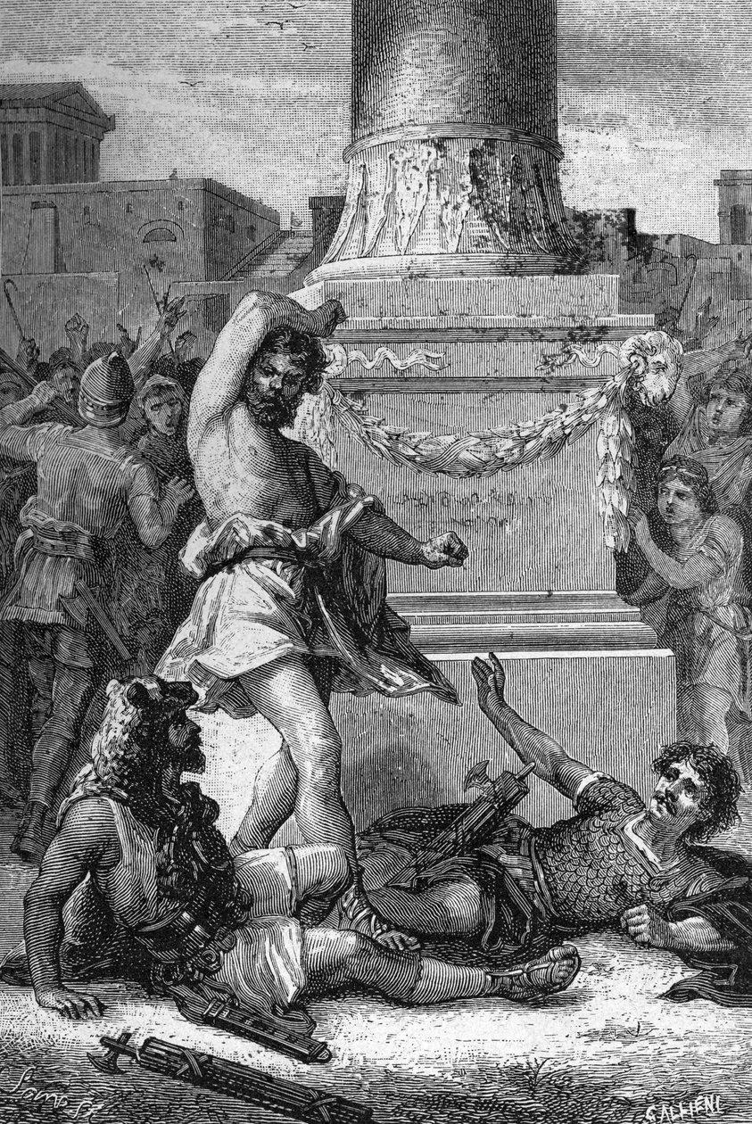 Volero Publilius odmítl být zatčen 473 př.nl. Rytina od Unknown artist