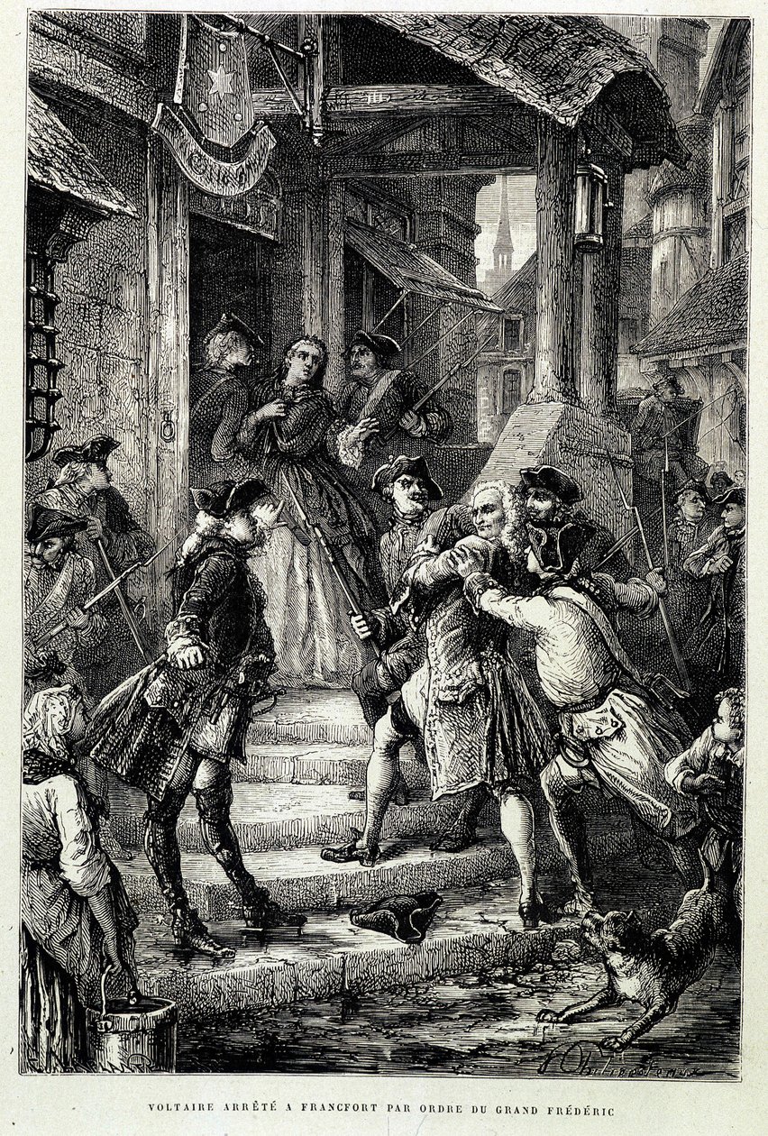 Voltaire zatčen ve Frankfurtu na příkaz velkého Fridricha II - v „Histoire de France od nejvzdálenějších časů do roku 1789“ od M. Guizota od Unknown artist