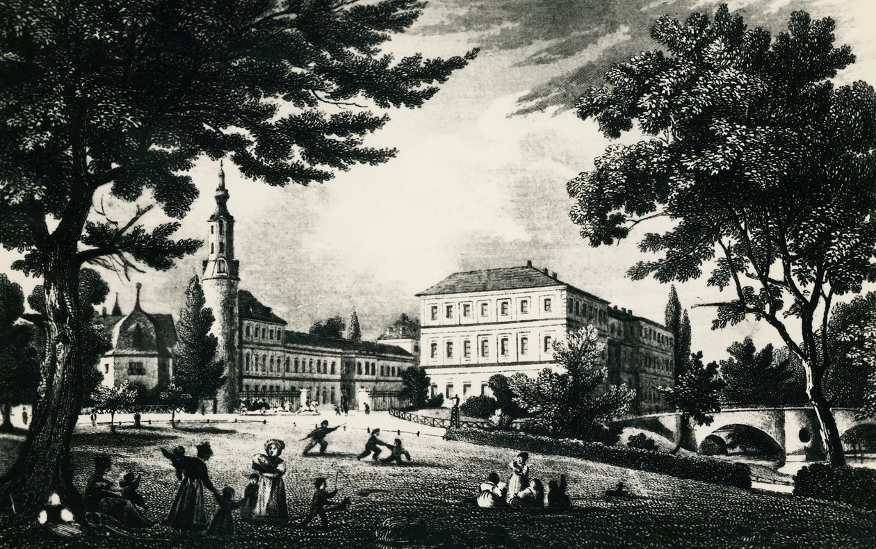 Městský hrad Weimar, rytina, Německo od Unknown artist