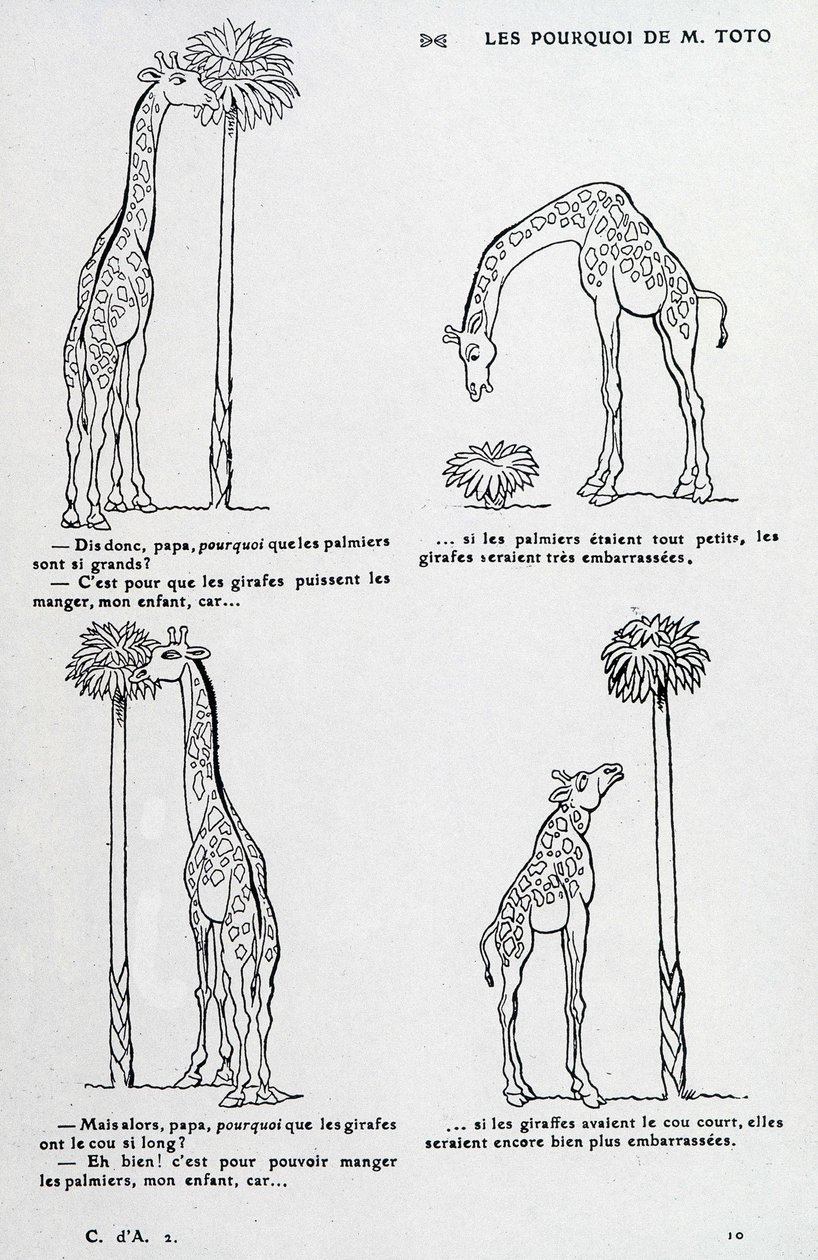 Proč od pana Toto: Proč je palma tak velká a proč má žirafa tak dlouhý krk. (komedie čerpající z Darwinovy teorie) od Unknown artist