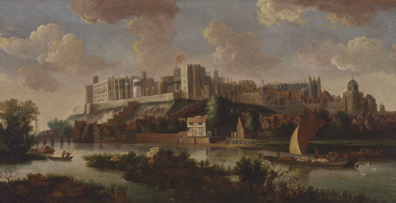 Hrad Windsor při pohledu z Temže od Unknown artist