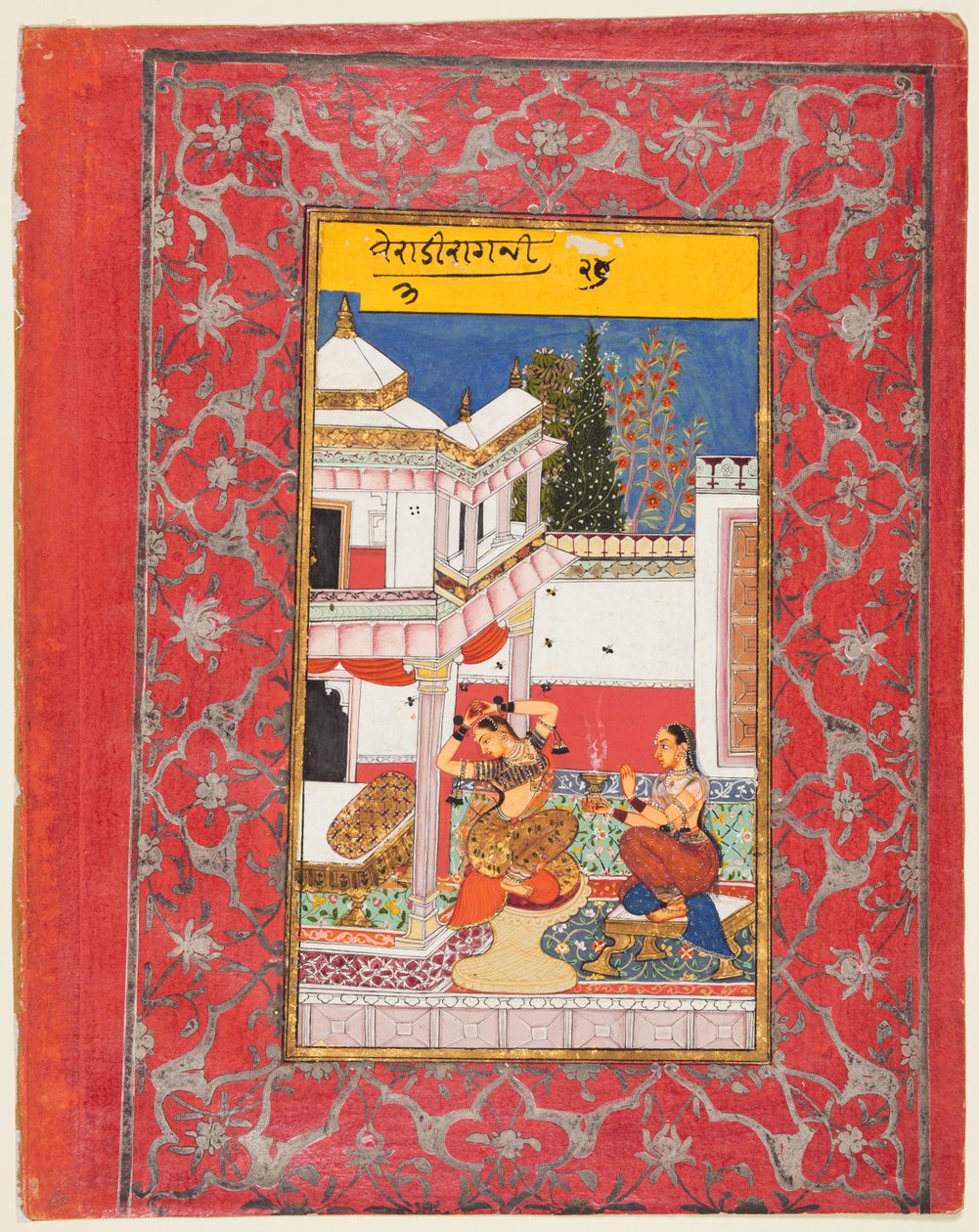 Žena toužící po svém milenci: Verati Ragini z Dipak, z Ragamaly od Unknown artist