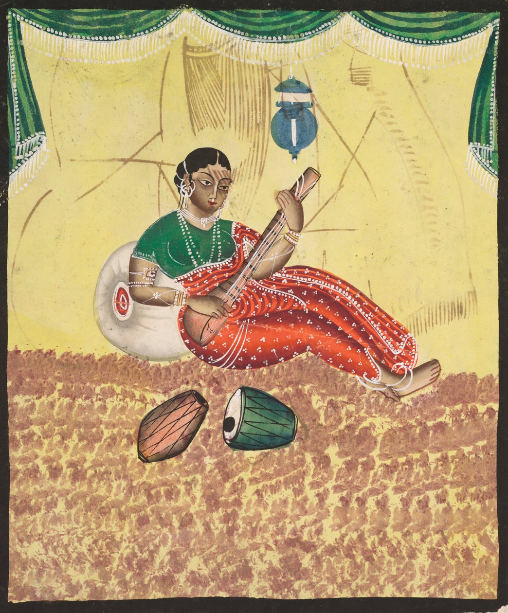 Žena hrající hudbu (recto) od Unknown artist