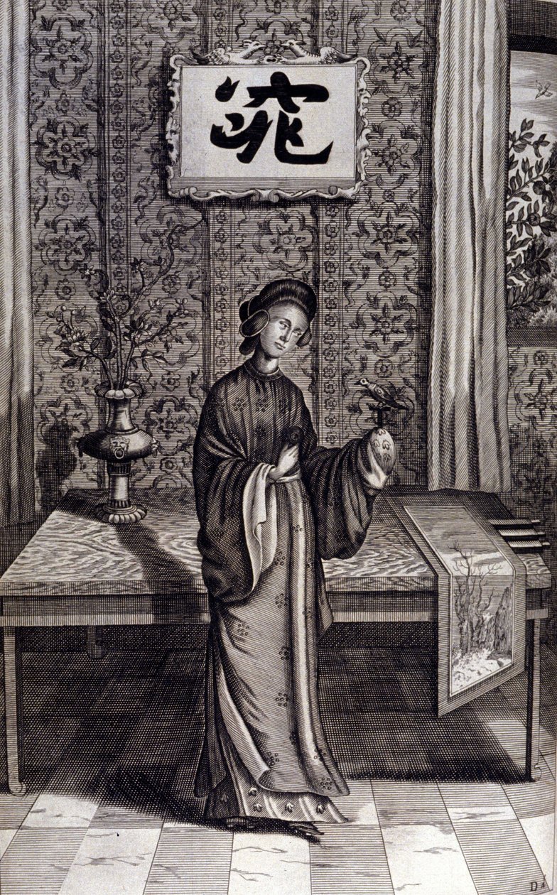 Žena čínské šlechty. „De China Monumenta“ od Athanasius Kircher (1601 - 1680), jezuita, orientalista a germanista, Amsterdam 1667. od Unknown artist
