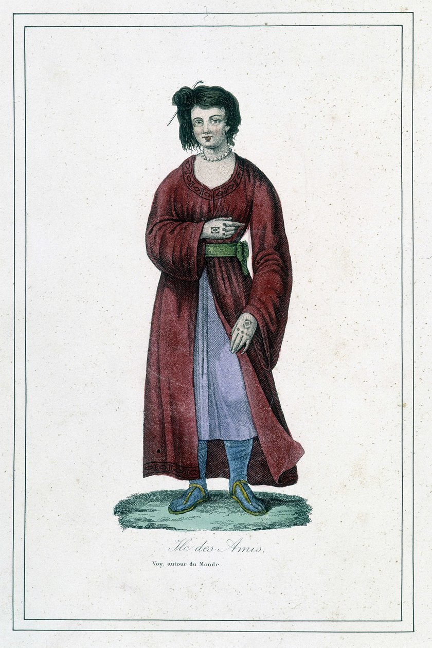 Žena z ostrova přátel - v ""Album des voyages"" od Unknown artist