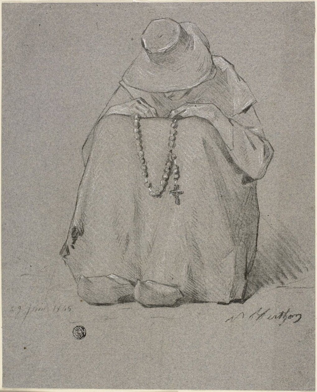 Žena s růžencem od Unknown artist