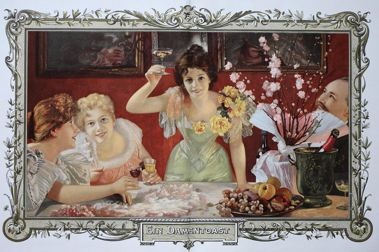 Ženy spolu pijí koktejly na večírku od Unknown artist