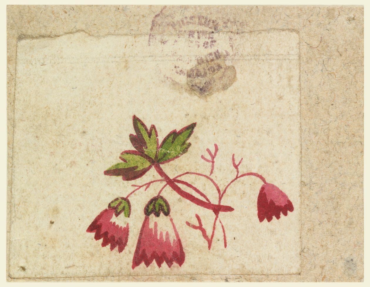 Woodblock zkušební nátisk pro tištěný textil od Unknown artist