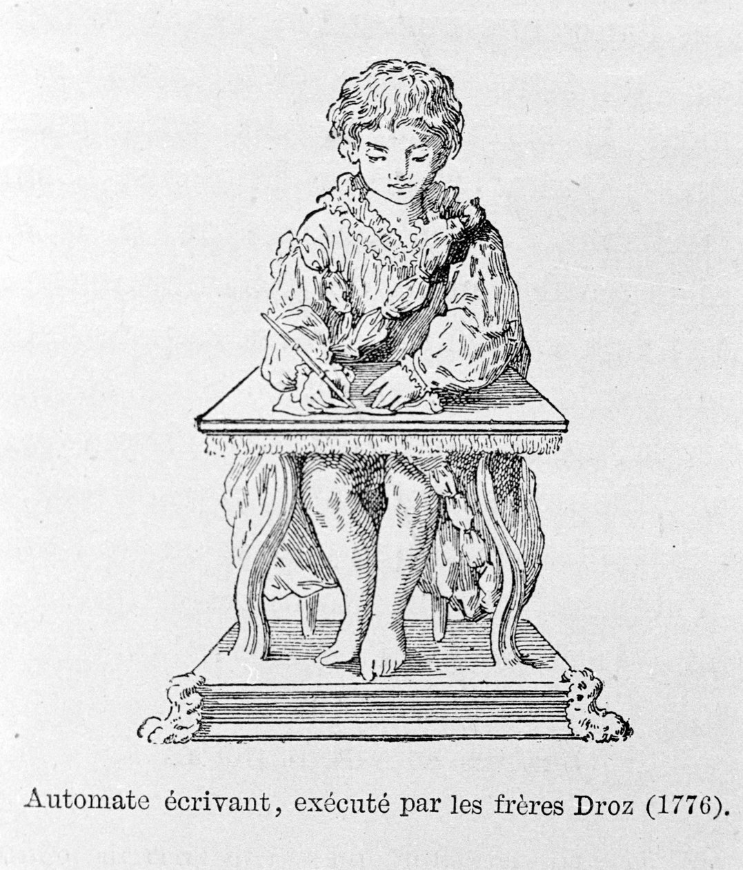 Spisovatelský automat, promítaný bratry Drozovými v roce 1776. od Unknown artist