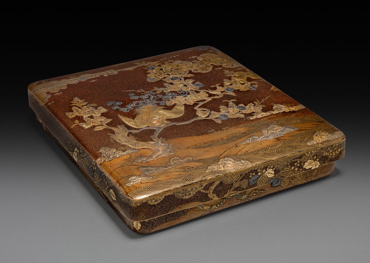 Writing Box (Suzuribako) s Phoenixem v Paulownia od Unknown artist