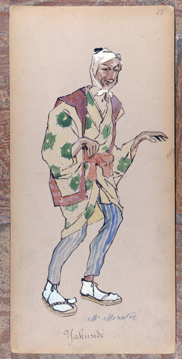Kostým Jakuside pro vytvoření opery Madame Butterfly od Giacoma Pucciniho v roce 1904.Sbírka Museo della Scala v Miláně. od Unknown artist